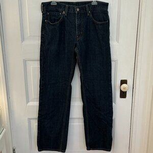 Nearly New Men's Levi's 559 Jeans 34 x 34 Dark Wash Rigid Tumbled